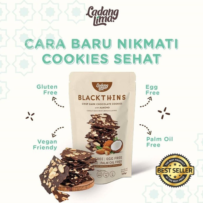 

COOKIES BLACKTHINS BEBAS GLUTEN FREE MAKANAN DIET KETO DEBM CAMILAN KUE KERING SEHAT RENDAH KALORI
