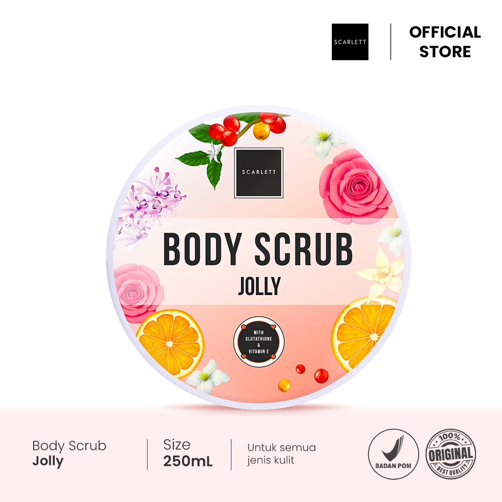 ❤️ Pamelo ❤️ Scarlett Whitening BPOM SALE 100% RESMI ORIGINAL SCARLET SCARLETT BY FELICYA ANGELISTA-BODYSCRUB Jolly