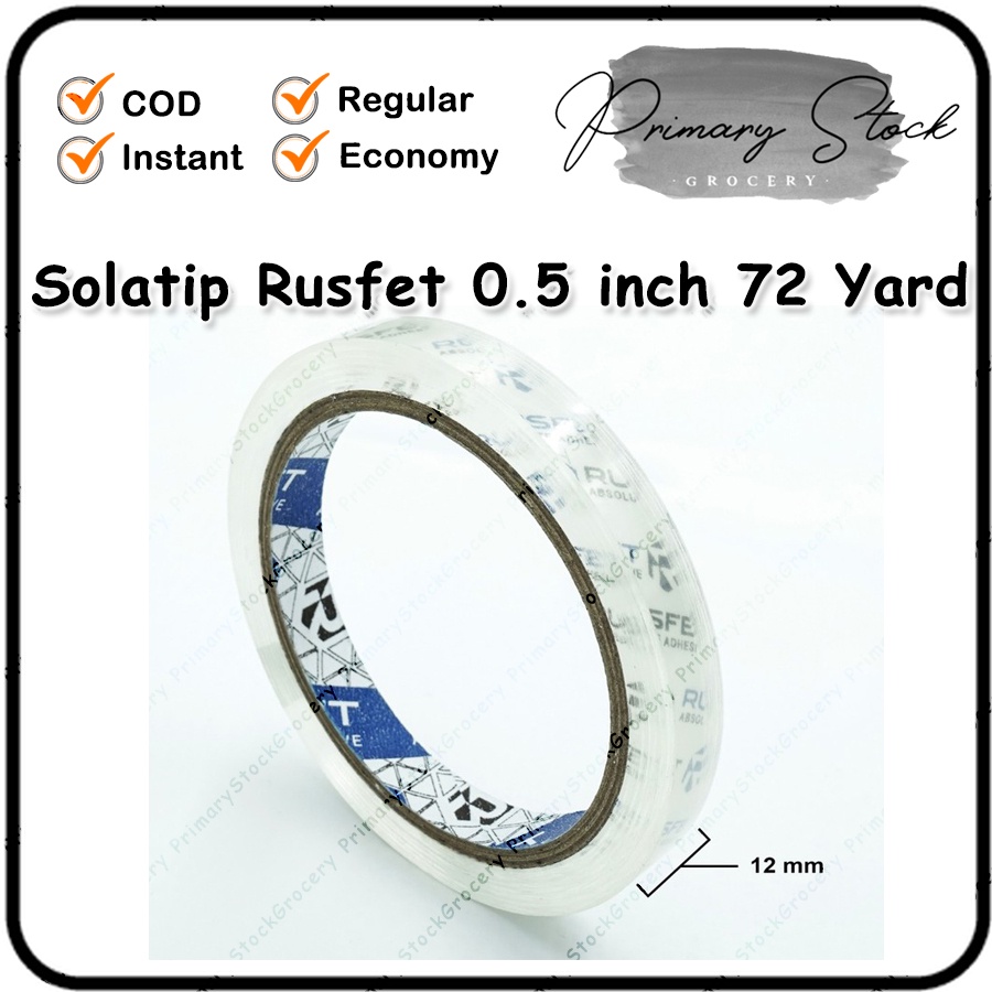 

Selotip Rusfet Lakban 12mm Solatip Lakban Bening Kecil 12 mm