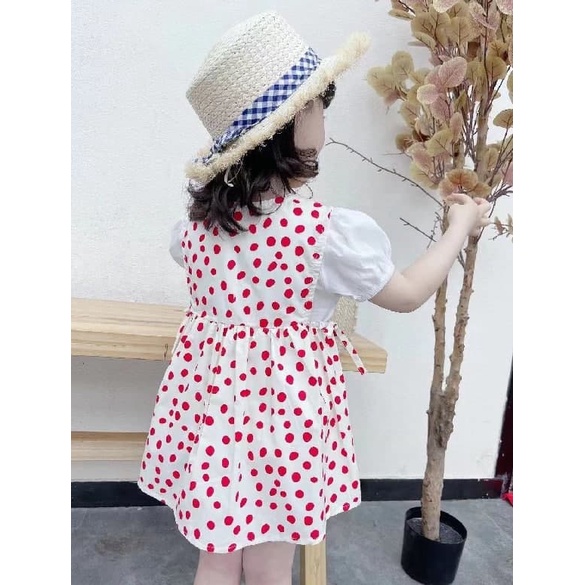 Meonky Official Shop Baju Anak Perempuan Korea / Motif  Polkadotte / cocok umur 2 sampai 5 Tahun G - 4)-6