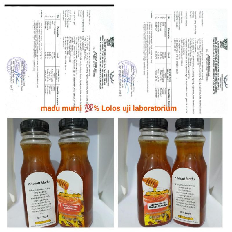 Madu Murni Asli 100%Madu Organik al mubarokah