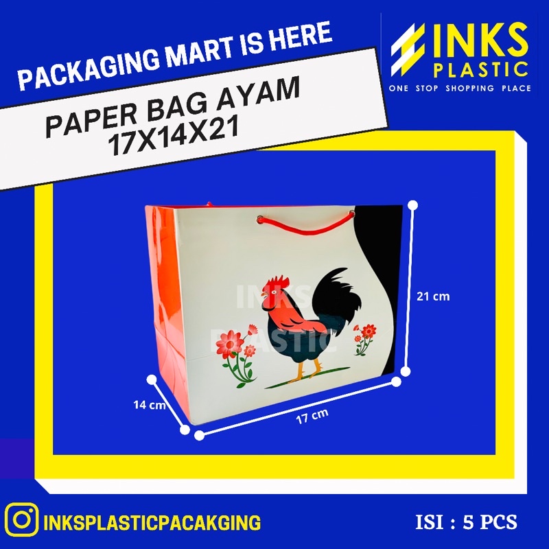 

PAPER BAG MOTIF AYAM (5 PCS)