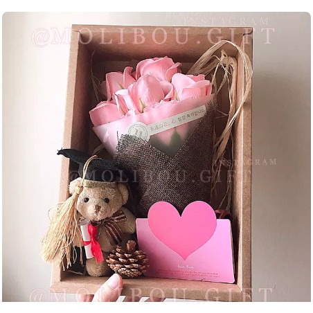 

Vintage Style Gift Box Kotak Bunga Sabun Hadiah Wisuda Graduation