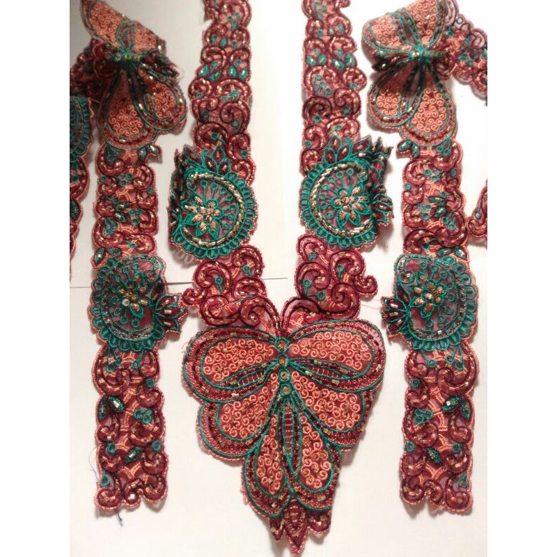 Bordir dada payet jepang set