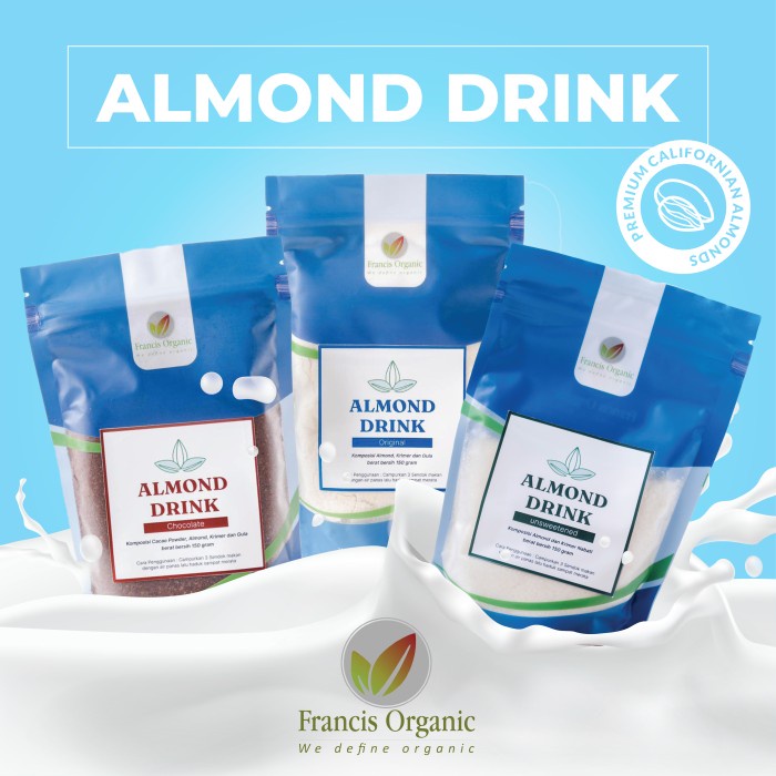 

Da2011Ca Francis Organic'S Almond Drink / Bubuk Susu Almond / Almond Milk - Unsweetened Xa201As