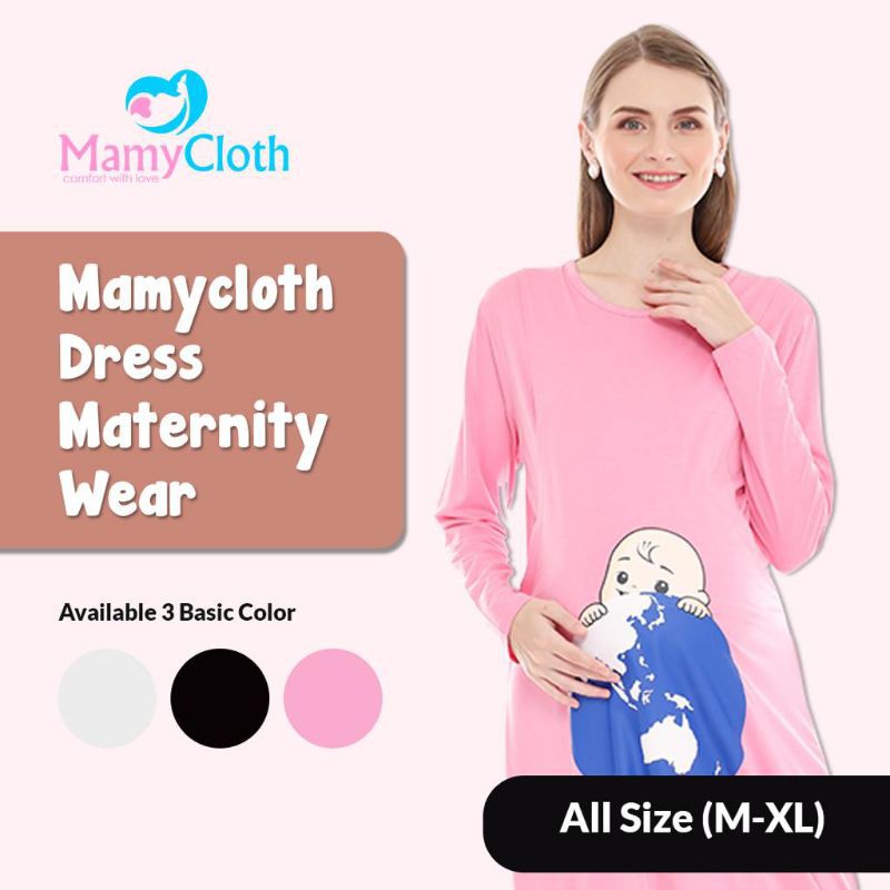 Baju Mamycloth Baby Peeking The Earth / Dress busui bumil / Photoshoot