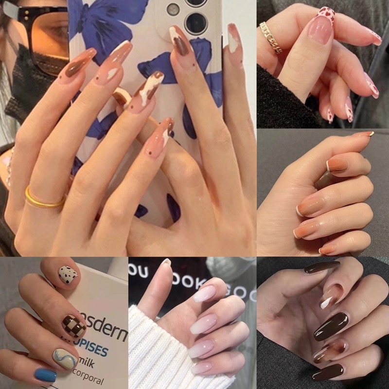 R/Y NEW! 24pcs (-/+) KUKU PALSU PREMIUM WITH BOX || FREE LEM CAIR 1-2g || KUKU PALSU MOTIF || FAKE NAILS OOTD WEDDING || NAILS