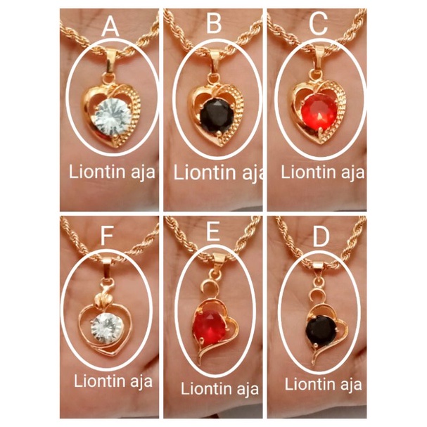 NAL679. Liontin xuping wanita lapis emas dgn mata zircon