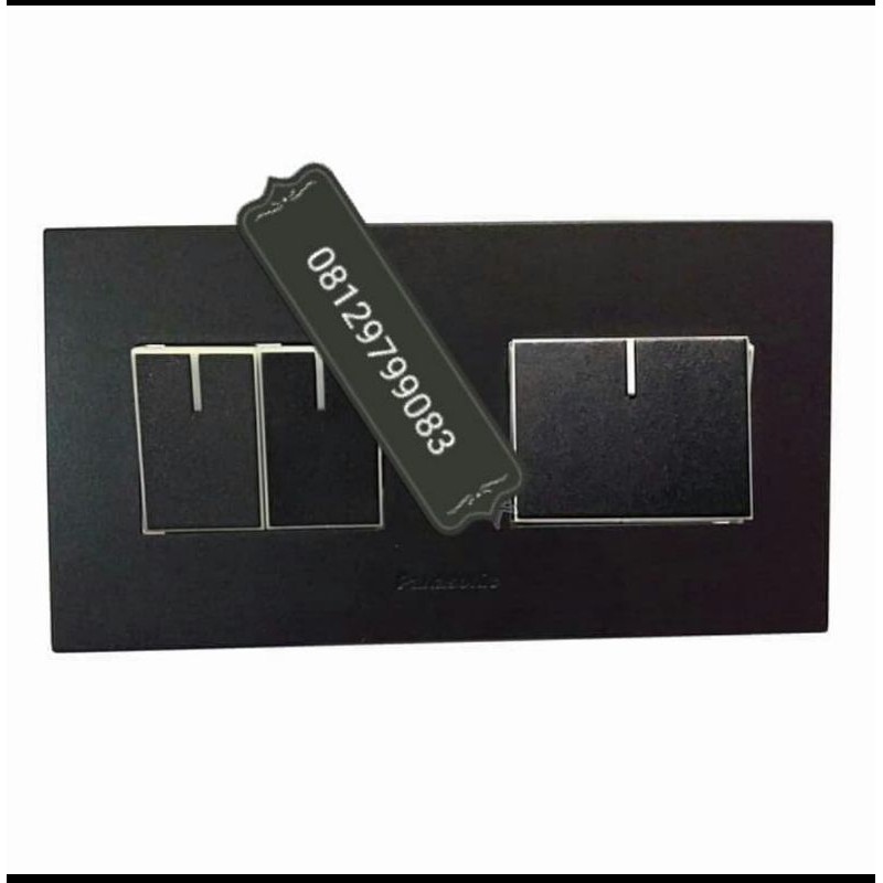 saklar sakelar triple panasonic hitam inbow black style saklar 3gang 3 gang
