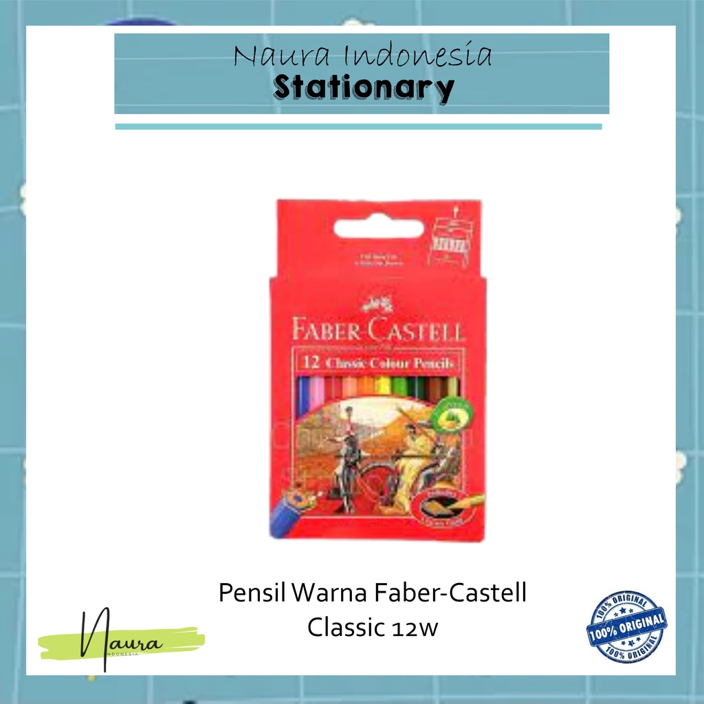 

Pensil Warna Faber Castell 12w classic Panjang