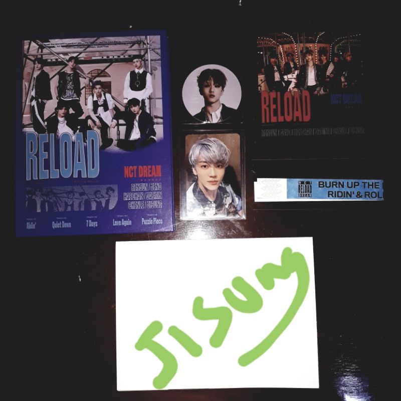 UNSEALED FULLSET NCT DREAM RELOAD ROLLIN VER PC JAEMIN, CC JISUNG,FP JISUNG