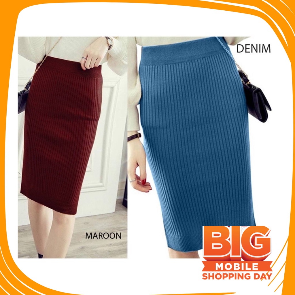 Bawahan remaja Anak Sekolah Kuliah Dewasa Street /  Rok Pendek Wanita Cewek Perempuan Rajut Span Kor