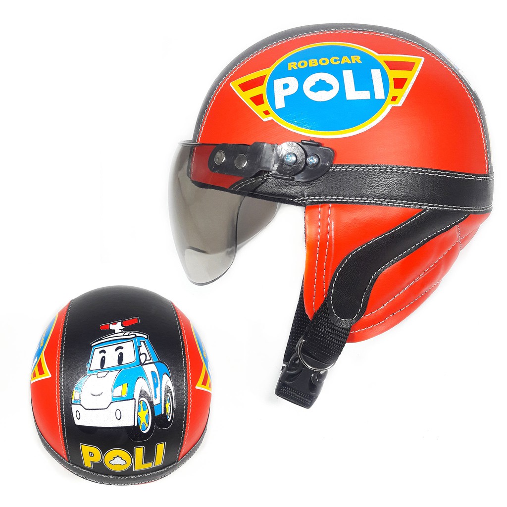 Helm Anak Retro Robocar Poli