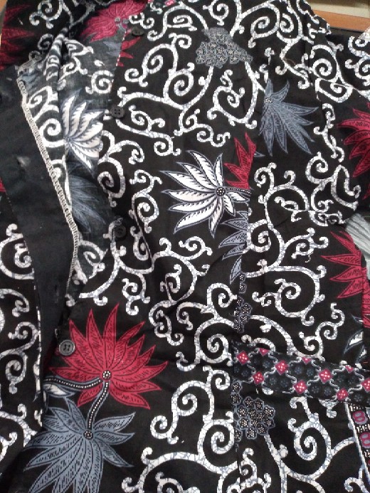 Blouse Blus Atasan Batik Kancing Lengan Panjang Wanita Modern Couple Pakde Batik