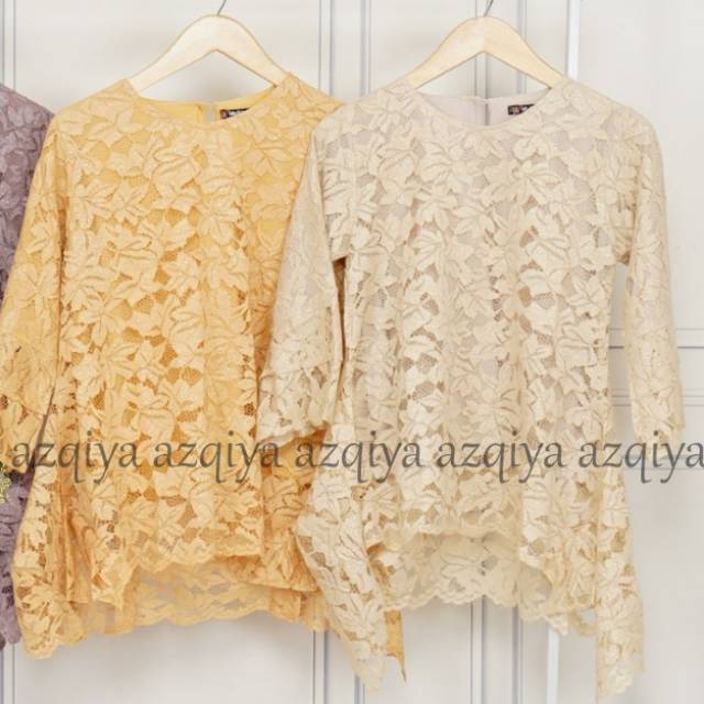 Blouse brukat glitter rinjani warna gold