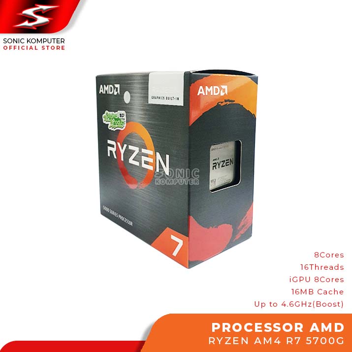 Processor AMD Ryzen 7 5700G with Radeon Graphics Prosesor Ryzen7 AM4