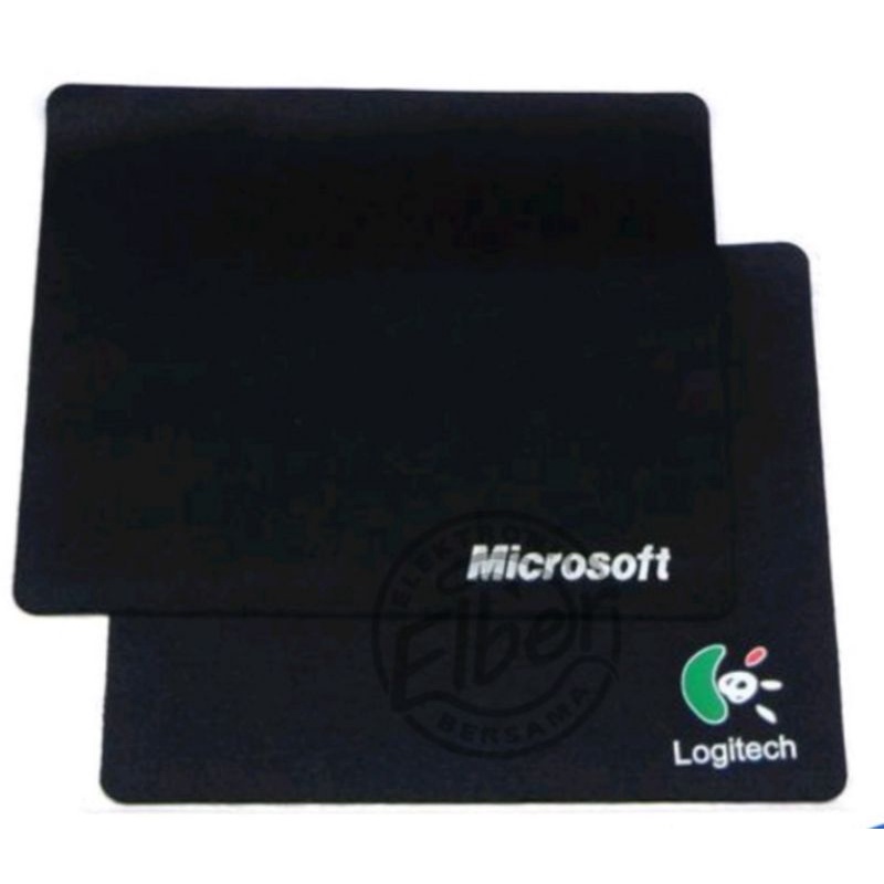 Mousepad Polos Hitam Logitech/Microsoft UK. PxL 20cmx24cm