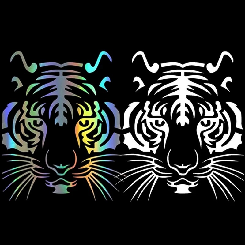 Stiker Motif Kepala Harimau Anti Air Untuk Kaca Jendela Mobil