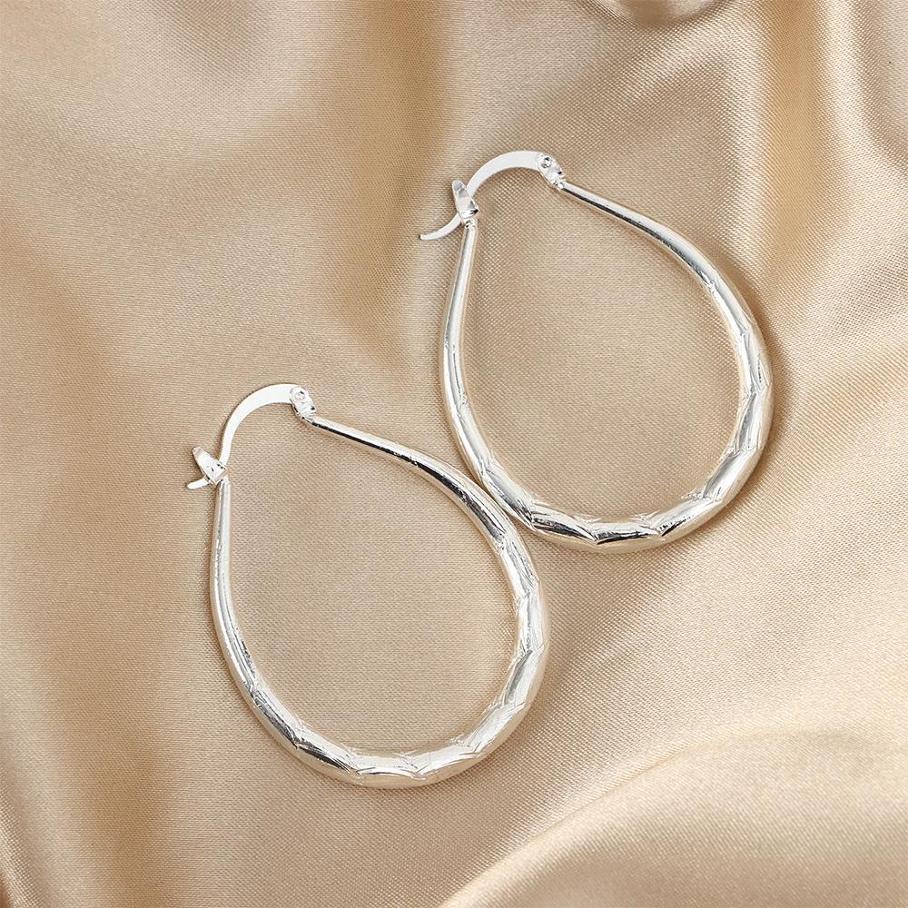 Anting Menjuntai Hoop Nanas Perhiasan Fashion Baru Berlapis Perak