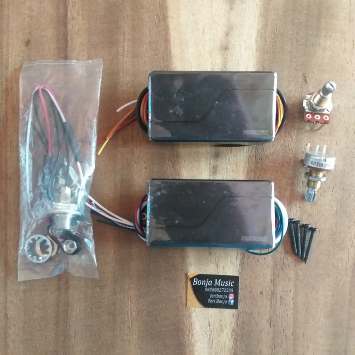 {suhadistore} Fishman Fluence Modern Humbucker Pickup Set in Black 6 String  Active Limited