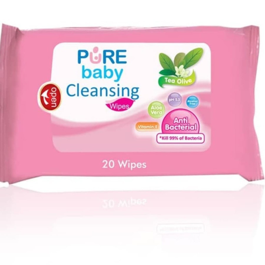 Pure Baby Cleansing Wipes - Tea Olive 20's