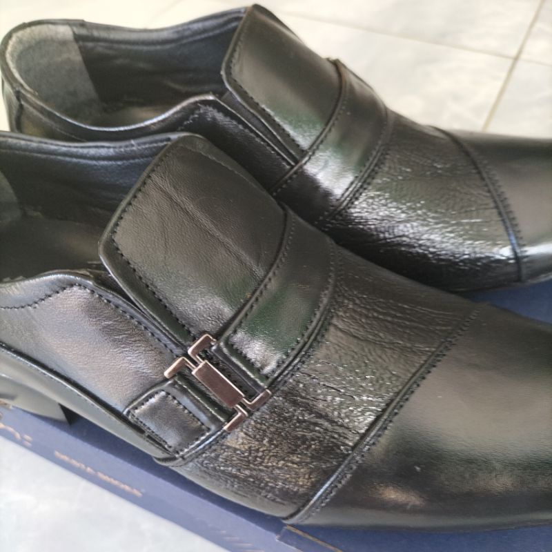 Lacosta Sepatu Kerja Pria Kantor Kulit Sapi Asli tipe Oxford