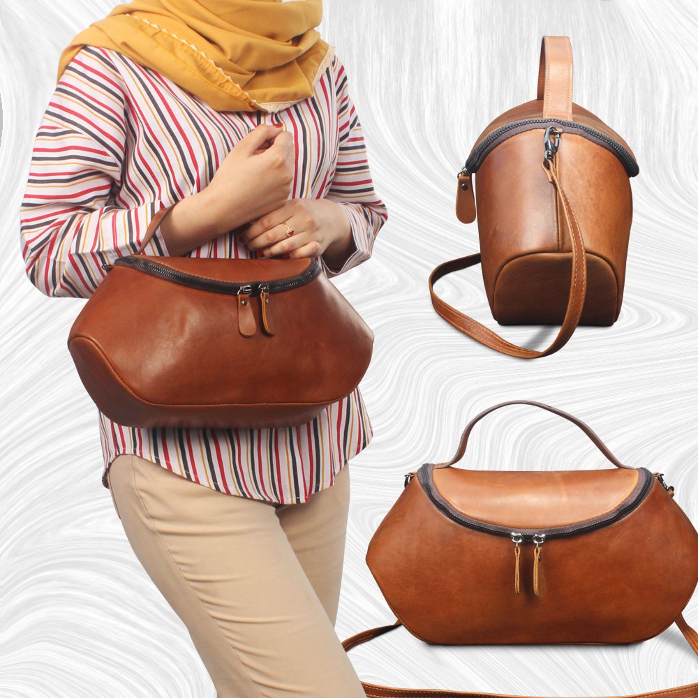 ALICE - Tas Wanita Selempang Fashion Multifungsi Kulit Sapi Asli Kode : AL01