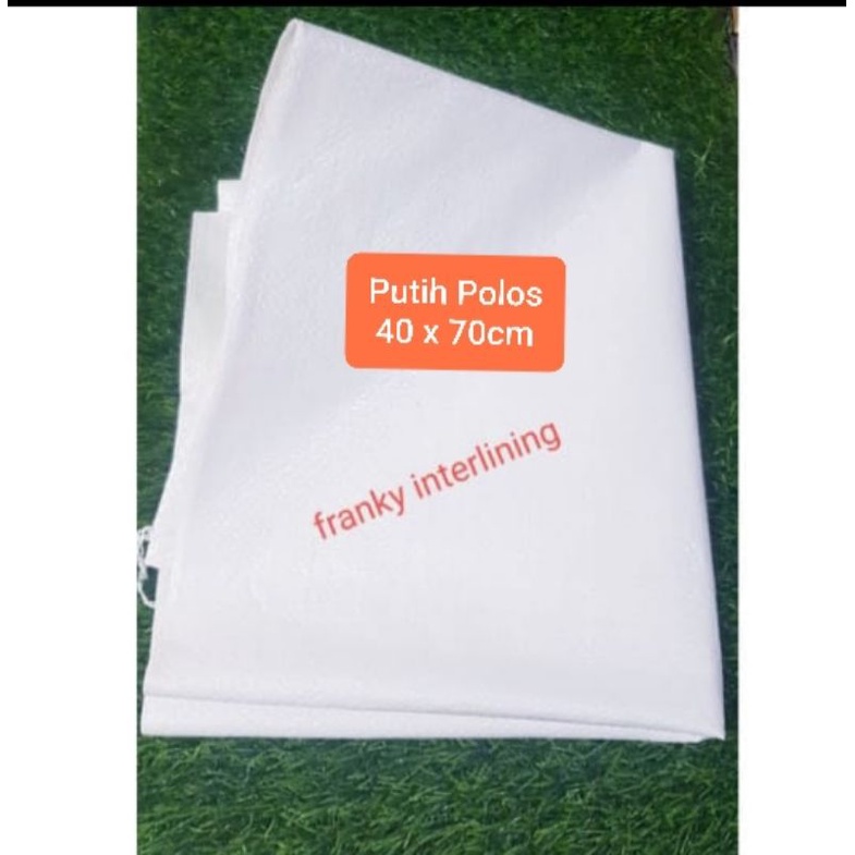 KARUNG PLASTIK PUTIH POLOS 40 x 70 CM HARGA PER PCS