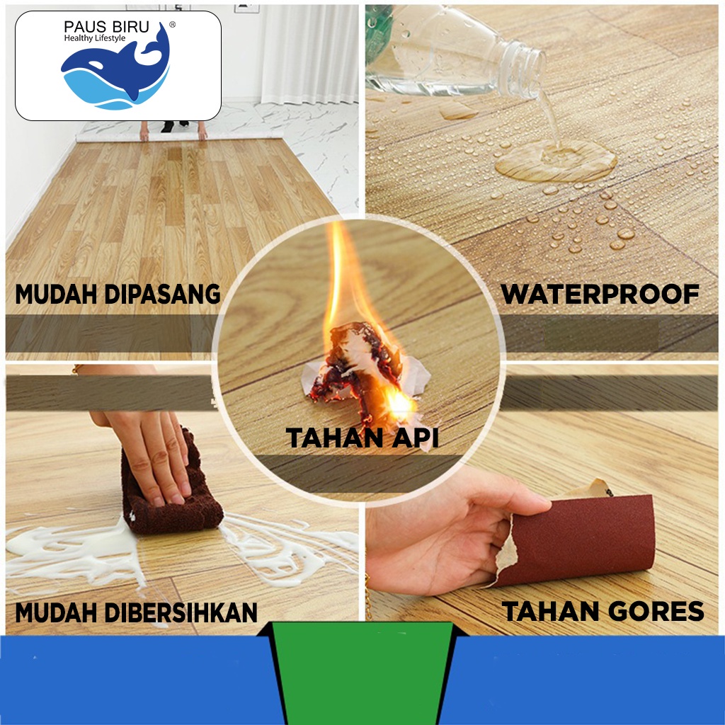 KARPET LANTAI VINYL GULUNGAN TEBAL 0.7 MM 50CM| METERAN 2 M | DEKORASI