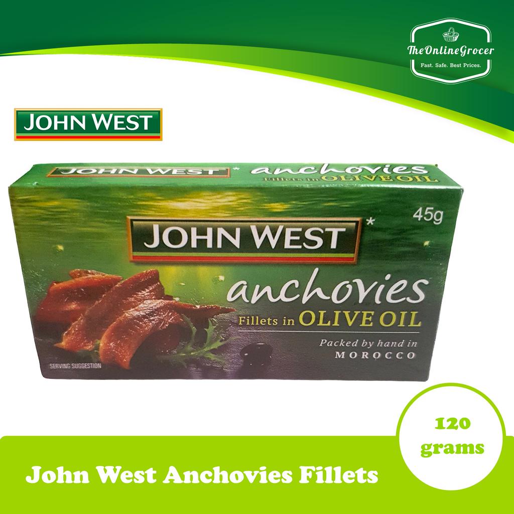 John West Anchovies Fillet in Olive Oil 45gr - Ikan Teri Dalam Minyak Zaitun