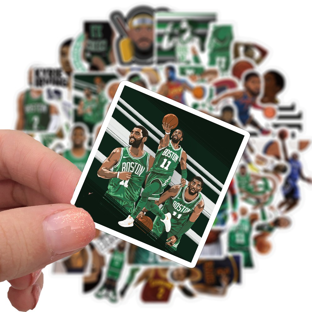 50pcs Stiker Graffiti Nba Star Kyrie Irving Bahan Pvc Anti Air Untuk Laptophelm