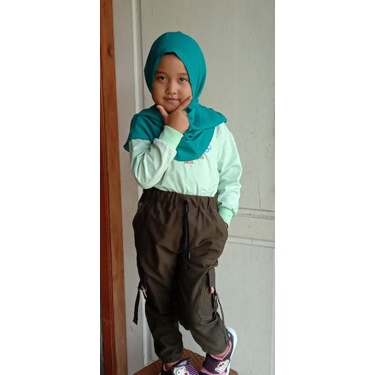 CELANA ANAK PEREMPUAN 1-12 TAHUN CELANA JOGGER CARGO ANAK CEWEK FASHION BAWAHAN ANAK