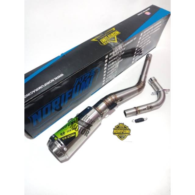 Knalpot norifumi original gtx pro jupiter z vega racing stainless