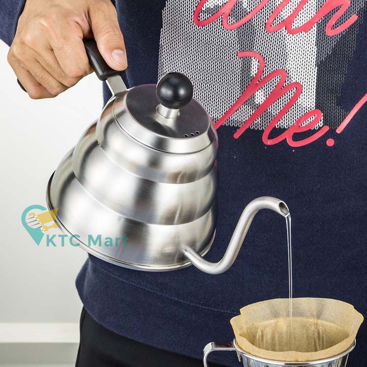 KTCmart - Teko Leher Angsa 1,2L Platinum/ Gooseneck Kettle/ Teko Kopi/ Pour Over Kettle