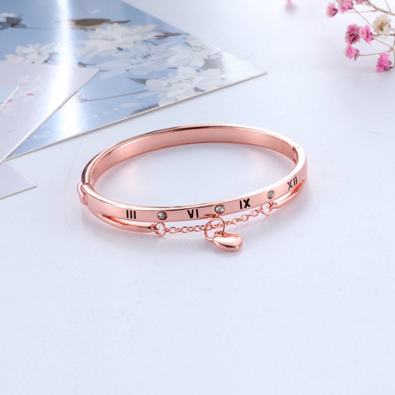 Gelang Bangles Desain Hati Forever Love Untuk Wanita