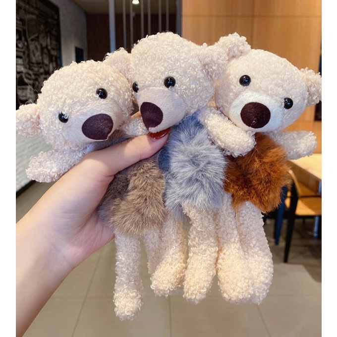 IKAT RAMBUT WANITA KOREA BEAR BONEKA LUCU KUNCIRAN RAMBUT AKSESORIS FASHION KOREA IMPORT AK76