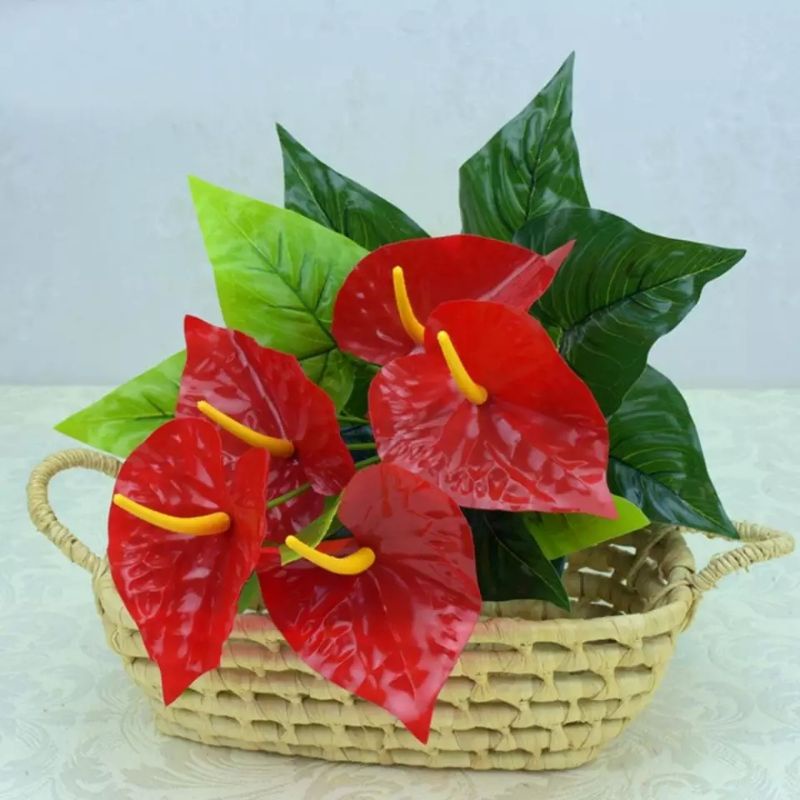 Bunga Anthurium Artificial / Bunga Hias / Bunga Plastik Mirip Asli-4