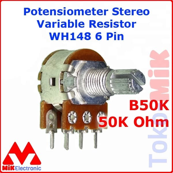 POTENSIOMETER STEREO LINEAR POTENSIO METER VARIABLE RESISTOR 1K - 1M