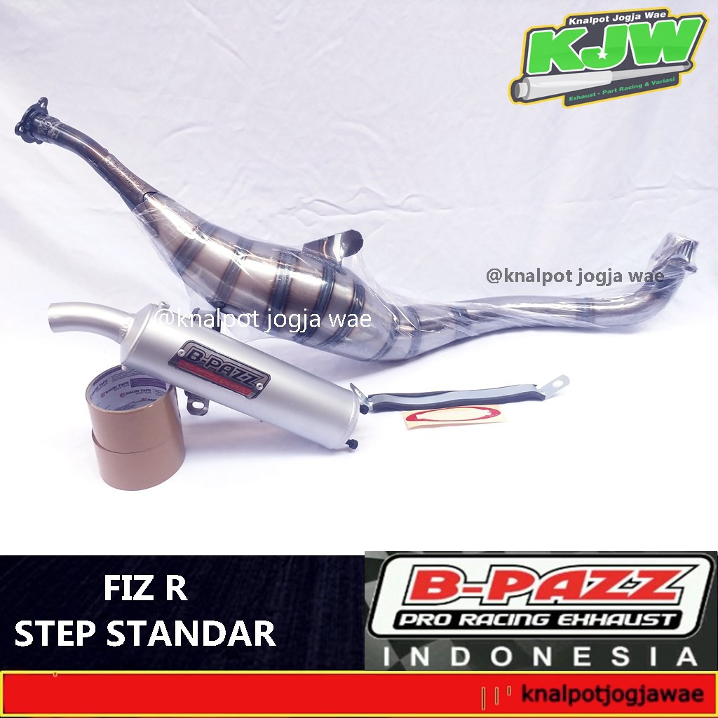 Knalpot B PAZZ Fiz r Kolong Tipe Scorpio Footstep Standar Plat Almu Model BM Power