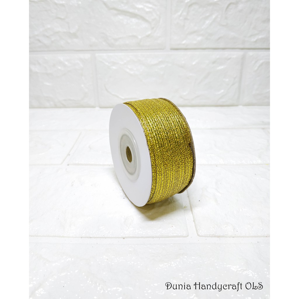 Pita Gold 1/8 inch Pita Emas DIY Bahan Kerajinan Tangan Handycraft