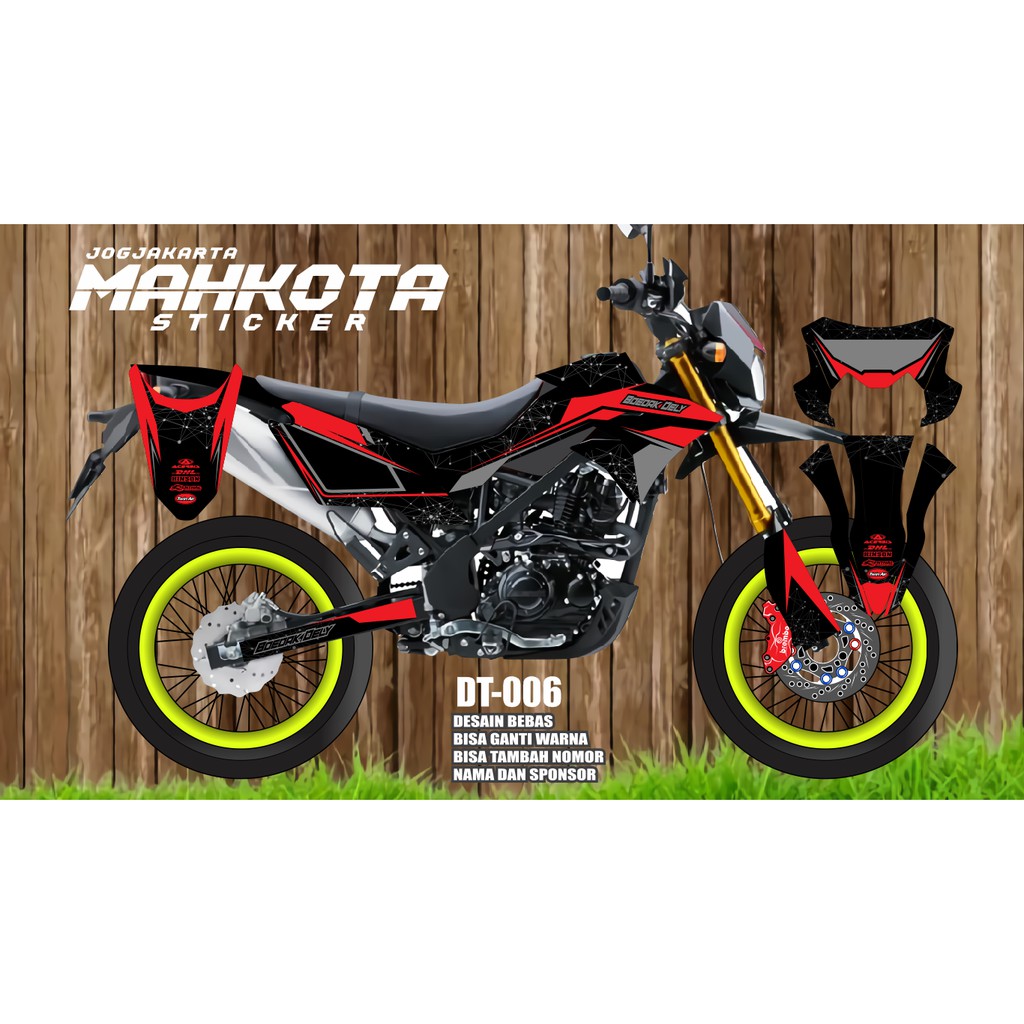 Decal dekal stiker striping kawasaki dtracker 150