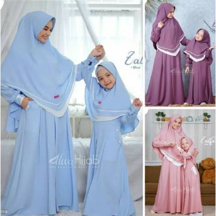 ZALFA SET / BAJU SYAR'I IBU ANAK / BAJU SYAR'I DEWASA / BAJU MUSLIMAH / SYAR'I MURAH