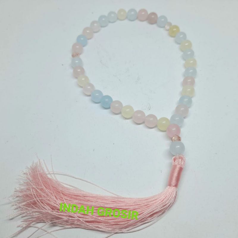 Tasbih Batu Morganet Natural 8mm 99butir Original