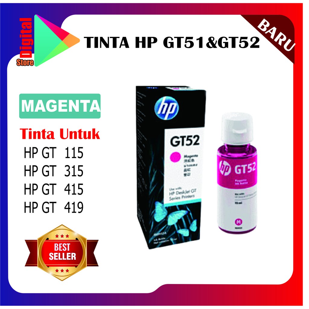 Tinta Printer HP GT-51 GT-52 HP Ink Tank 115 310 315 410 415 319 419 311 316 318 411 412 415 416 418 PREMIUM (COMPATIBLE)