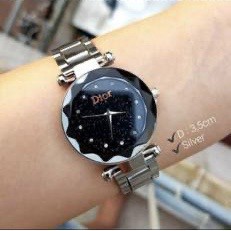 JAM TANGAN WANITA MURAH DR RANTAI KRISTAL MDL MAGNET ARLOJI GROSIR / DR032