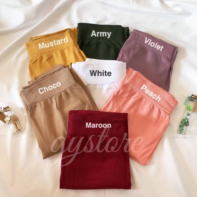 Celana Legging Wanita Import Polos Warna Pastel Fit to S-XXL