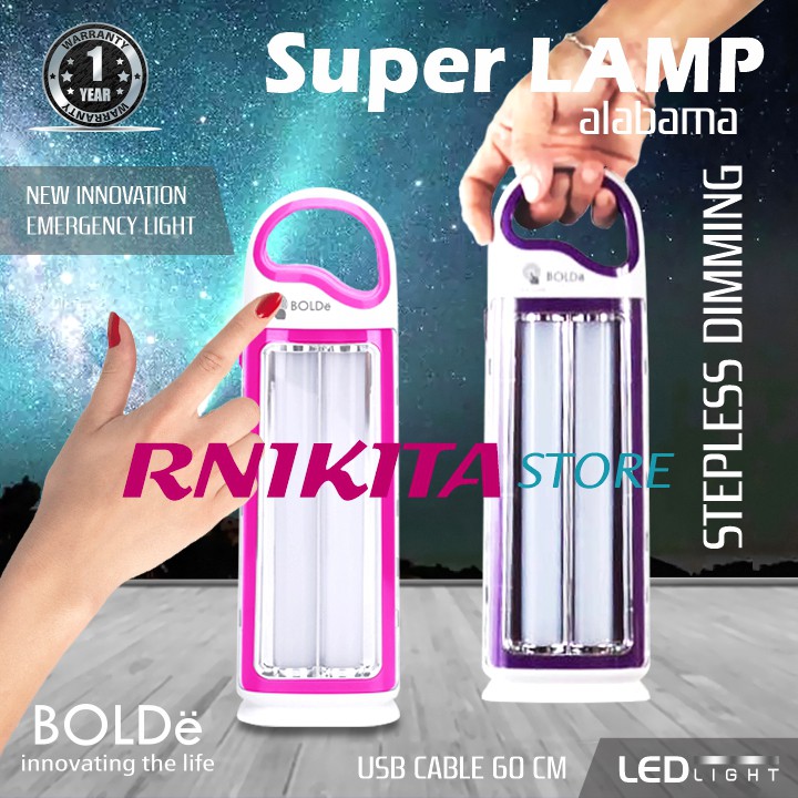 SUPER LAMP BOLDe 2 IN 1 ALABAMA - Lampu Emergency LED - USB Rechargeable