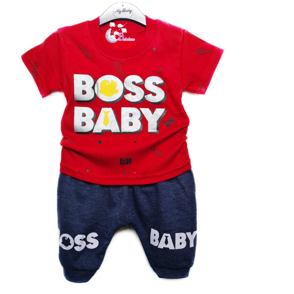 BAJU BAYI  BOBOBAM KAOS B0SS BABY SETELAN ANAK LAKI-LAKI / SETELAN ANAK HARGA GROSIR