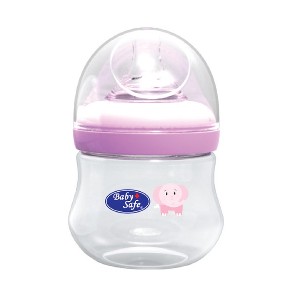 Baby Safe Milk Flow System 0m+ Wide Neck Bottle 125 ml/8oz Botol Susu Motif WN04P