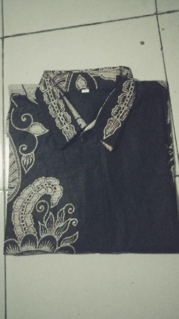 Kemeja Batik Pria Lengan Panjang Motif Daun Jati